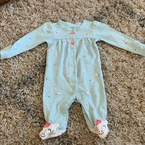 Footie pajamas Carter’s newborn unicorn rainbow